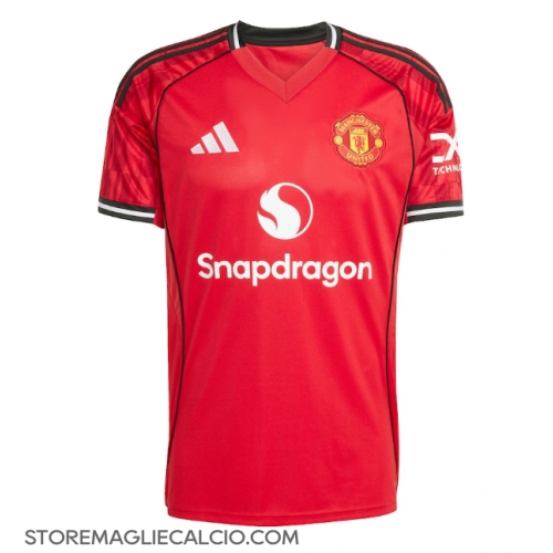 Manchester United Maglia Gara Casa Repliche 2025-26 Maniche Corte Manchester United Maglia Gara Casa Repliche 2025-26 Maniche Corte